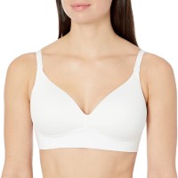 Warners Womens Benefits Allover-Smoothing Bliss Wireless Lightly Lined Convertible Comfort Bra Rm1011W, Classic White, 36C