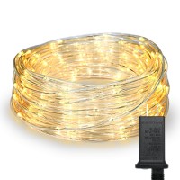 Cozyhome - 40 Ft Led Rope Lights Outdoor Waterproof Plug Powered With Remote Tube String Lighting Rope Lights Indoor And Outdoor Led Rope Lights For Bedroom Warm White Color Led Rope Light