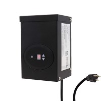 Gkoled Etl Listed 120W Low Voltage Transformer With Photocell And Timer, 120V Ac To 12V Ac Outdoor Power Pack, For Landscape Lighting Systems, Fully Encapsulated Toroid Core, Cec Vi Certified