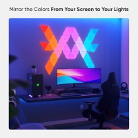 Nanoleaf Shapes Wifi And Thread Smart Rgbw 16M Color Led Dimmable Gaming And Home Decor Wall Lights Smarter Kits Triangles Sma