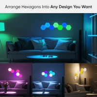 Nanoleaf Shapes Wifi And Thread Smart Rgbw 16M Color Led Dimmable Gaming And Home Decor Wall Lights Smarter Kits Hexagons Smart