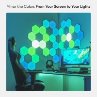 Nanoleaf Shapes Wifi And Thread Smart Rgbw 16M Color Led Dimmable Gaming And Home Decor Wall Lights Smarter Kits Hexagons Smart