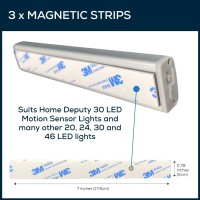 Home Deputy Magnetic Strips For Motion Sensor Lights 3 Pack Replacement Magnetic Strips With Adhesive Backing For Led Under