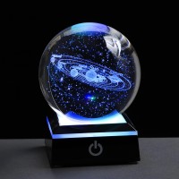 3D Solar System Model Crystal Ball 80Mm 315Inch Outer Space Astronomy Gifts Room Decor Crystal Sphere Unique Gifts For Men Hi