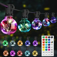 Omika Led Outdoor String Lights 30Ft Patio Lights Outdoor Waterproof Connectable Color Changing Hanging Lights 302 Shatterpro