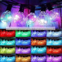 Omika Led Outdoor String Lights 30Ft Patio Lights Outdoor Waterproof Connectable Color Changing Hanging Lights 302 Shatterpro