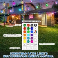 Omika Led Outdoor String Lights 30Ft Patio Lights Outdoor Waterproof Connectable Color Changing Hanging Lights 302 Shatterpro