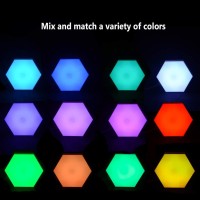 Hexagon Modular Touch Sensitive Lights Led Panel Rgbcolor Wall Sconce Light Modern Smart Wall Lamp Decoration For Indoor Home Bedroom (Pack Of 6)