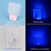 U4Glory Blue Led Night Light Plug In 4 Pack Dusk To Dawn Blue Night Light Auto On Off 05W Suitable For Bathroom Hallway Nurse