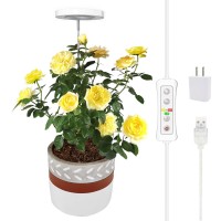 Plant Grow Light,Yadoker Led Growing Light Full Spectrum For Indoor Plants,Height Adjustable, Automatic Timer, 5V Low Safe Voltage,Idea For Small Plant Light