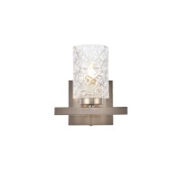 Cassie 1 Light Bath Sconce In Satin Nickel With Clear Shade