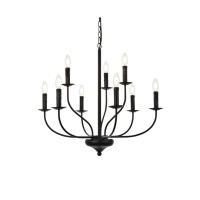 Westley 9 Lights Pendant In Black