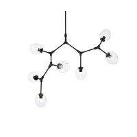 Cavoli 7 Lights Black Chandelier