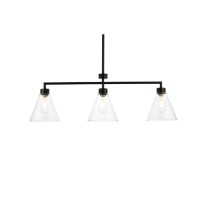 Mera 3 Lights Black Pendant