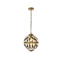 Levante 1 Light Pendant In Brass