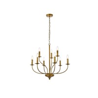 Westley 9 Lights Pendant In Brass