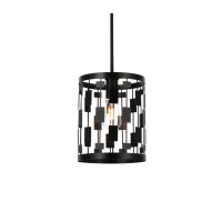 Levante 1 Light Pendant In Black