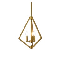 Irina 3 Lights Pendant In Brass