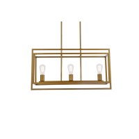 Voir 3 Lights Pendant In Brass