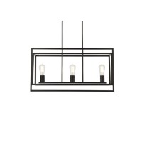 Voir 3 Lights Pendant In Black