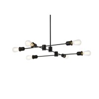 Xavier 6 Lights Pendant In Black