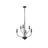 Westley 6 Lights Pendant In Black