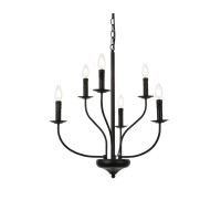 Westley 6 Lights Pendant In Black