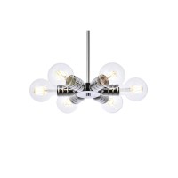 Reyes 6 Lights Chrome Pendant