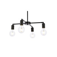 Cairo 4 Lights Black Pendant