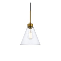 Mera 1 Light Brass Pendant