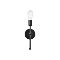 Keely 1 Light Black Wall Sconce