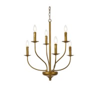 Westley 6 Lights Pendant In Brass