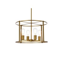 Agnys 4 Lights Pendant In Brass