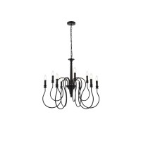 Flynx 9 Lights Pendant In Black