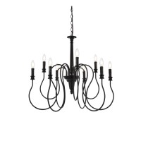 Flynx 9 Lights Pendant In Black