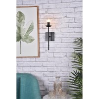 Neri 1 Light Black And Clear Glass Wall Sconce