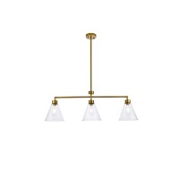 Mera 3 Lights Brass Pendant