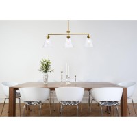 Mera 3 Lights Brass Pendant