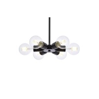 Reyes 6 Lights Black Pendant