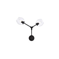 Cavoli 2 Lights Black Wall Sconce