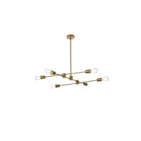 Xavier 6 Lights Pendant In Brass