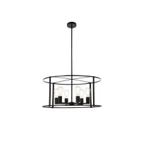 Agnys 6 Lights Pendant In Black