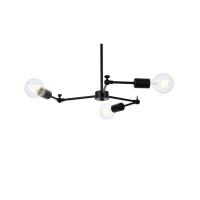 Furlong 3 Lights Black Pendant