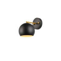 Othello 1 Light Black And Brass Wall Sconce