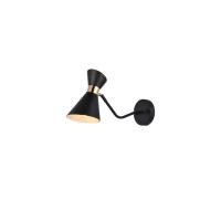 Halycon 5 Inch Black Wall Sconce