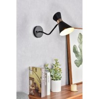 Halycon 5 Inch Black Wall Sconce