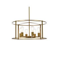 Agnys 6 Lights Pendant In Brass