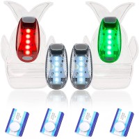 4Pcs Navigation Lights For Boats Kayak, Led Safety Light, 3 Types Flashing Mode, Easy Clip-On Kit For Boat Bow, Stern, Mast, Paddles, Pontoon, Kayaking Accessories, Yacht, Bike Tail, Red Green White