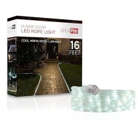 Ultrapro Led Rope Lights 16Ft Classic Clear Rope Cool White Light 5000K Indooroutdoor Flexible Linkable Durable Rope Lig