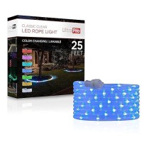 Ultrapro Led Rope Lights 25Ft Classic Clear Rope Color Changing Rgb Indooroutdoor Flexible Linkable Durable Rope Lights